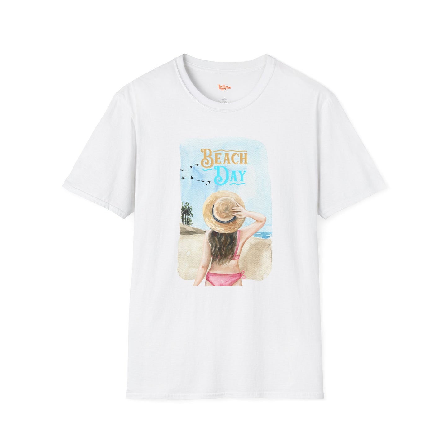 Beach Day Graphic T-Shirt — Woman on Beach Tee