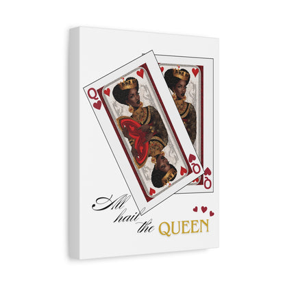 Canvas Print, Queen of Hearts Playing Card Graphic