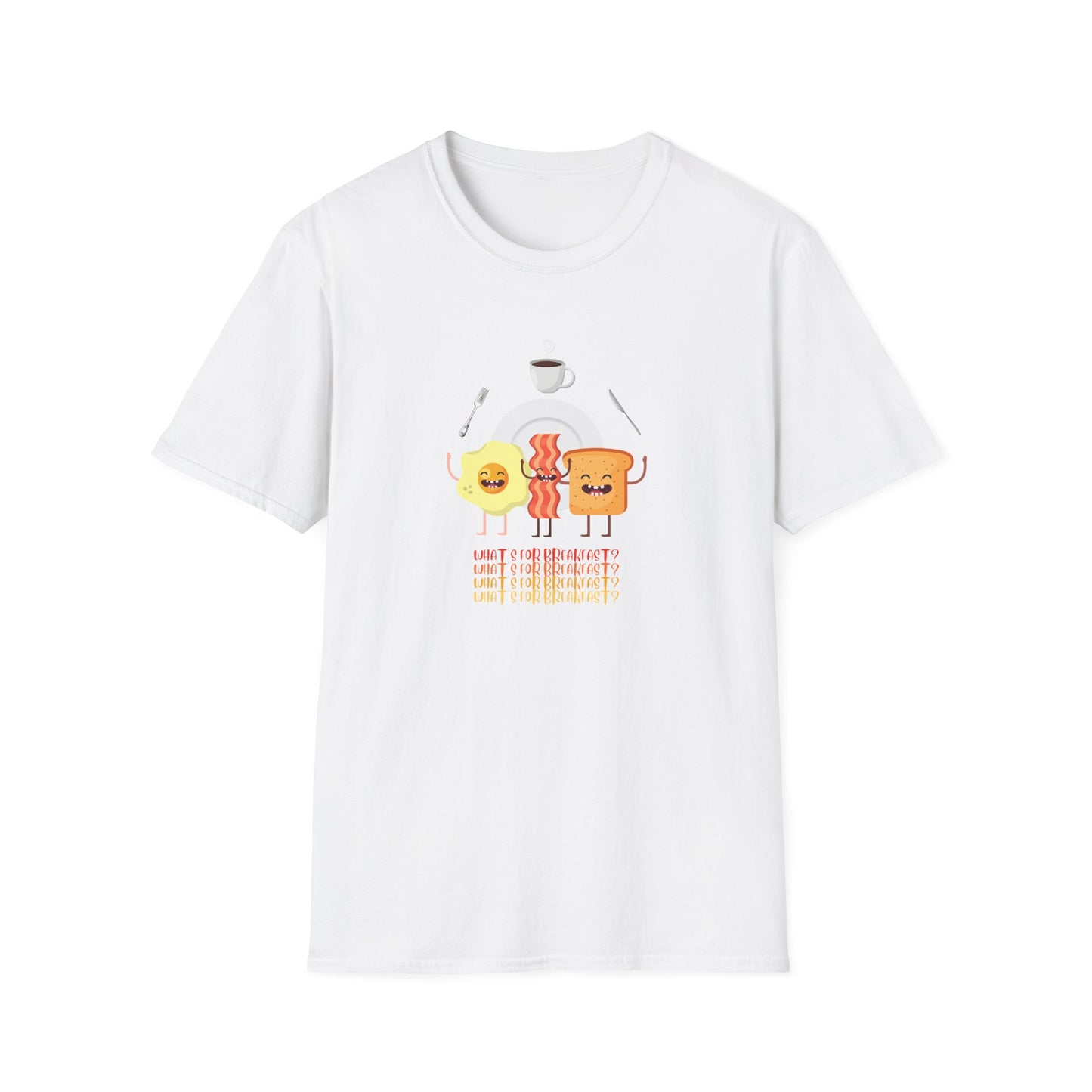 Breakfast Dance Unisex T-Shirt with Egg, Bacon, and Toast Graphic