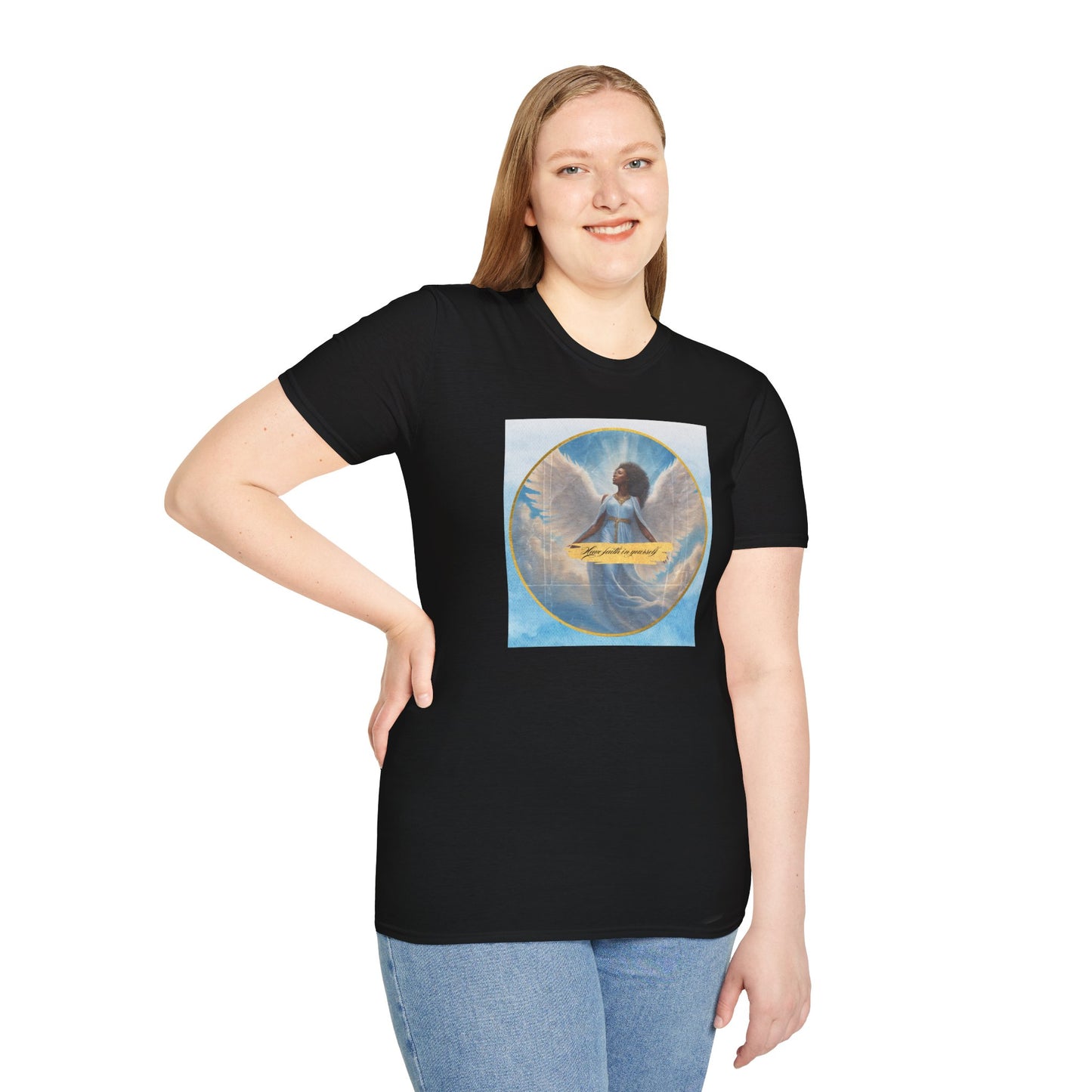Have Faith in Yourself — Black Angel Graphic T-Shirt