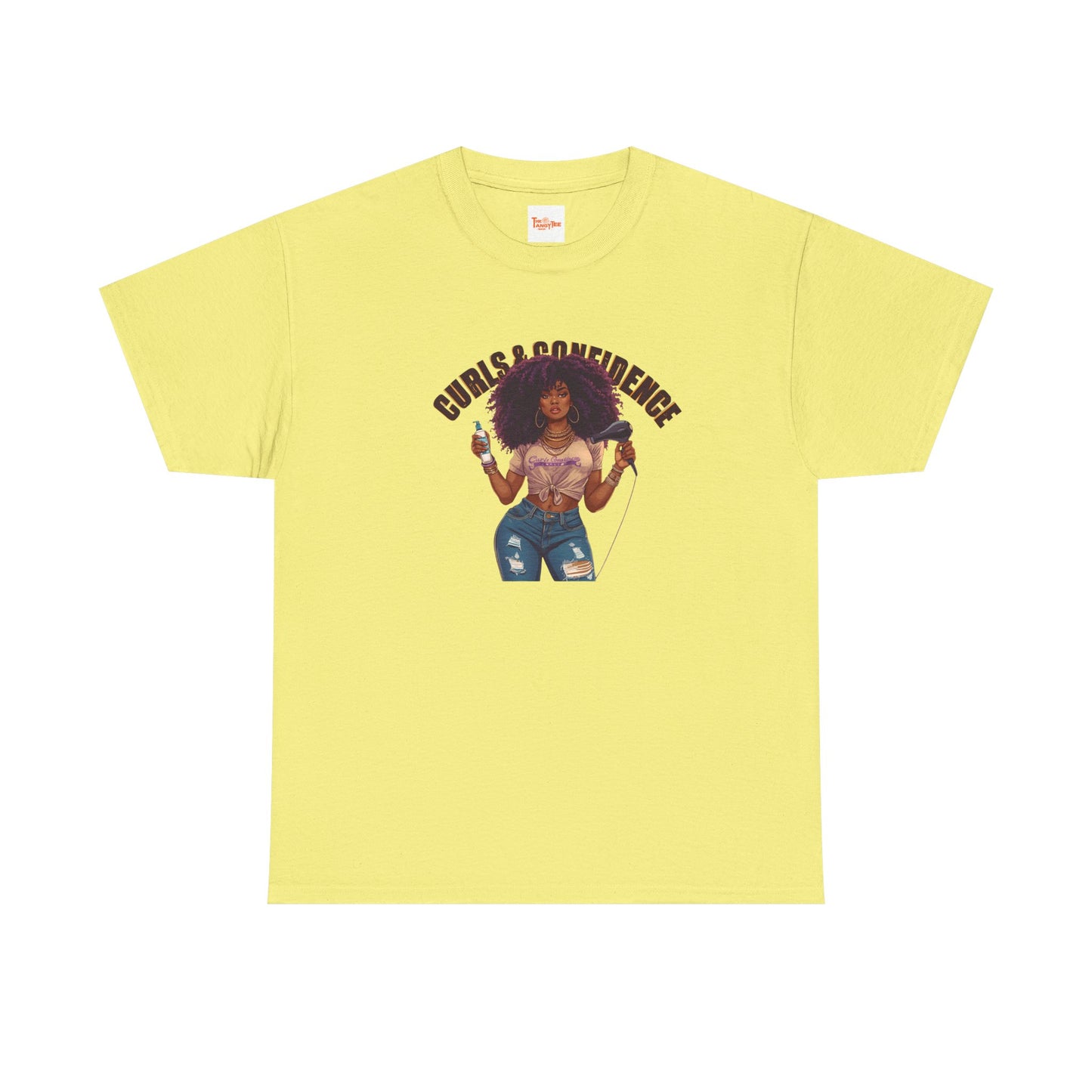 Graphic Tee - Curls and Confidence Black Woman Design
