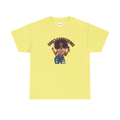 Graphic Tee - Curls and Confidence Black Woman Design