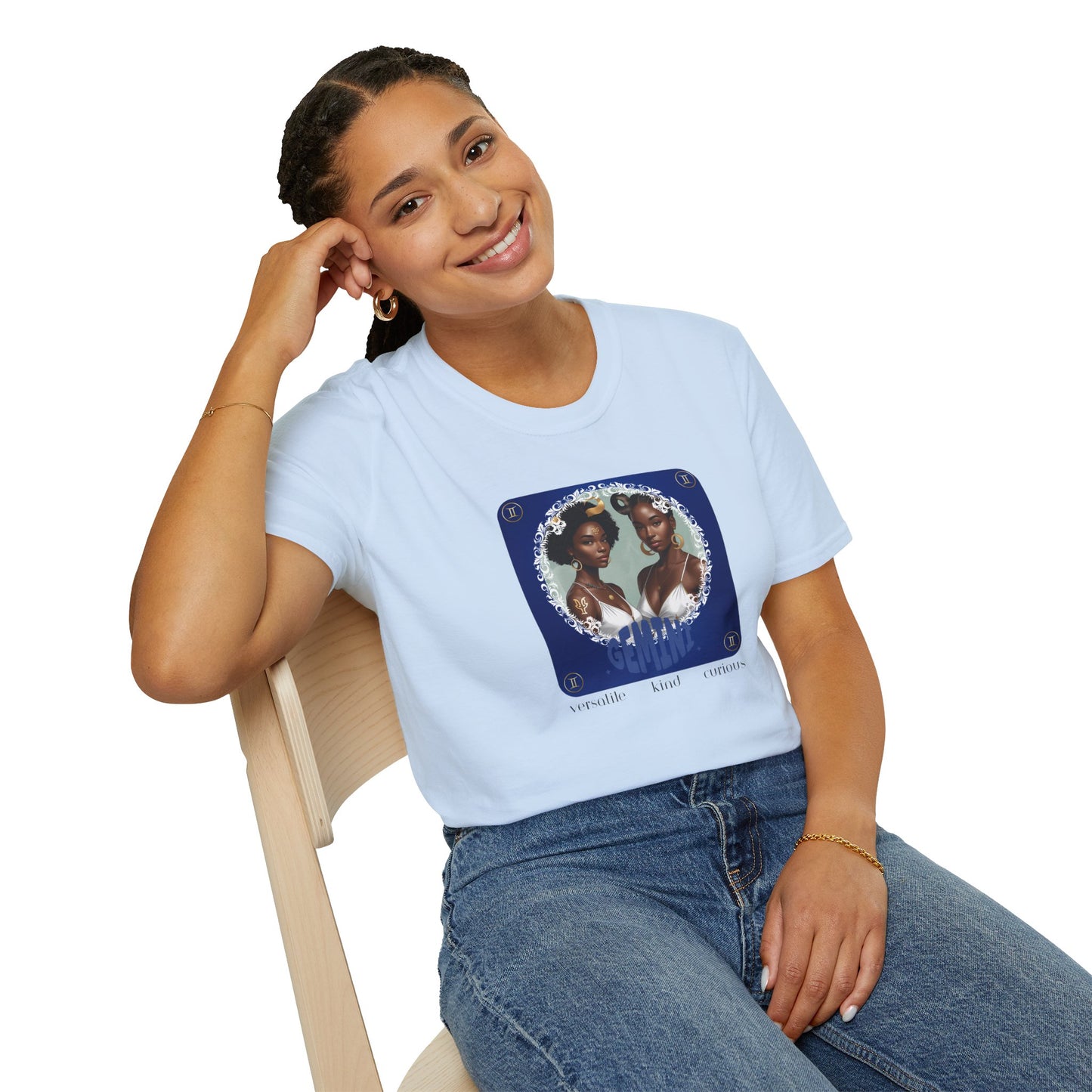 Gemini Zodiac Women's T-Shirt with Graphic Design
