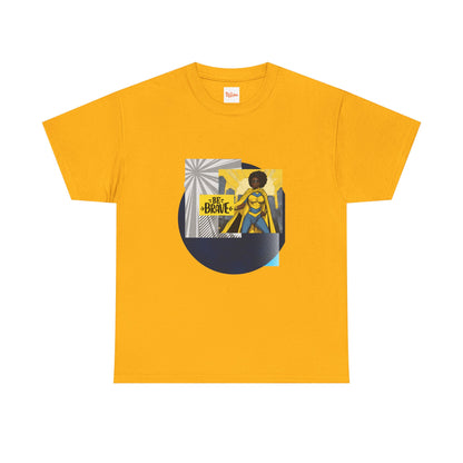 Be Brave Black Female Superhero Tee