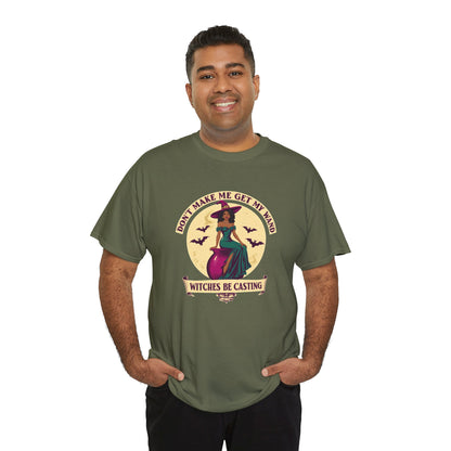 Witches Be Casting Tee — Vintage Witch Halloween T‑Shirt