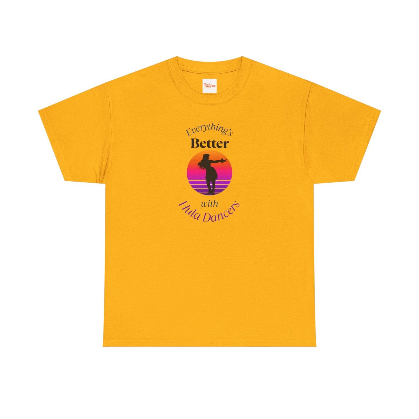 Hula Dancer Tee - Sunset Silhouette Graphic Unisex T-Shirt