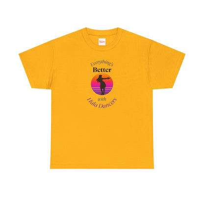Hula Dancer Tee - Sunset Silhouette Graphic Unisex T-Shirt