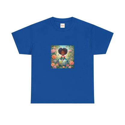 Graphic Tee Love the Planet Little Black Girl Holding Globe