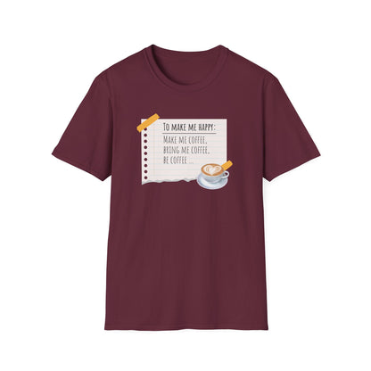 Coffee Makes Happy Unisex T-Shirt