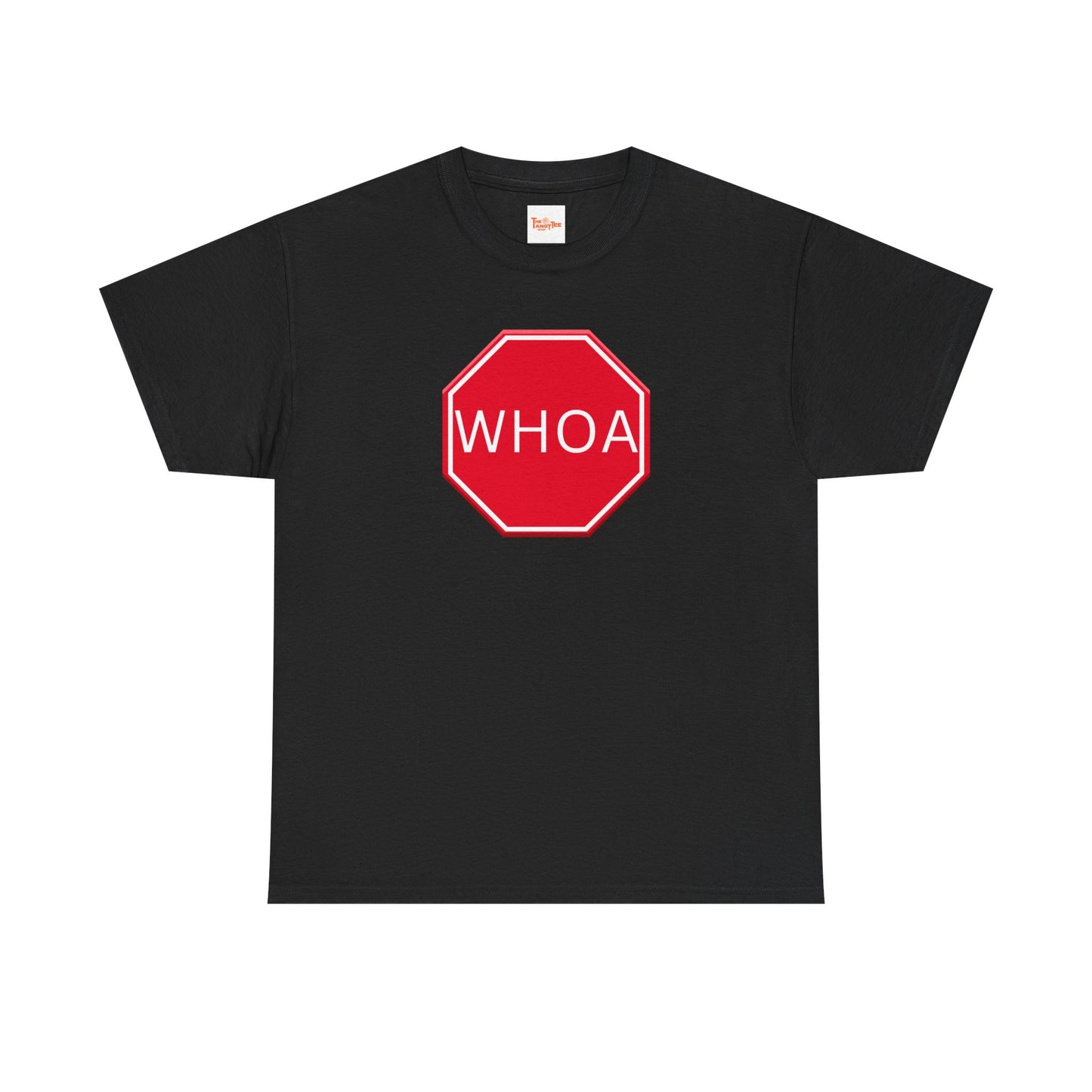 Whoa Graphic Red Octagon Sign Unisex Tee