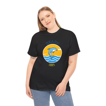 Beach Vibes Dolphin T-Shirt — Sunny Ocean Graphic Tee