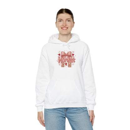 Momma Pink Ribbon Heart Hoodie — Breast Cancer Awareness Sweatshirt