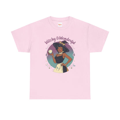 Witchy and Wonderful African American Witch T-Shirt — Crystal Ball Graphic
