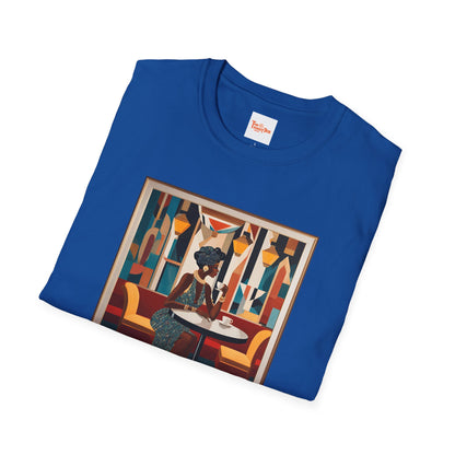 Art Deco Woman Colorful Respite Graphic T-Shirt