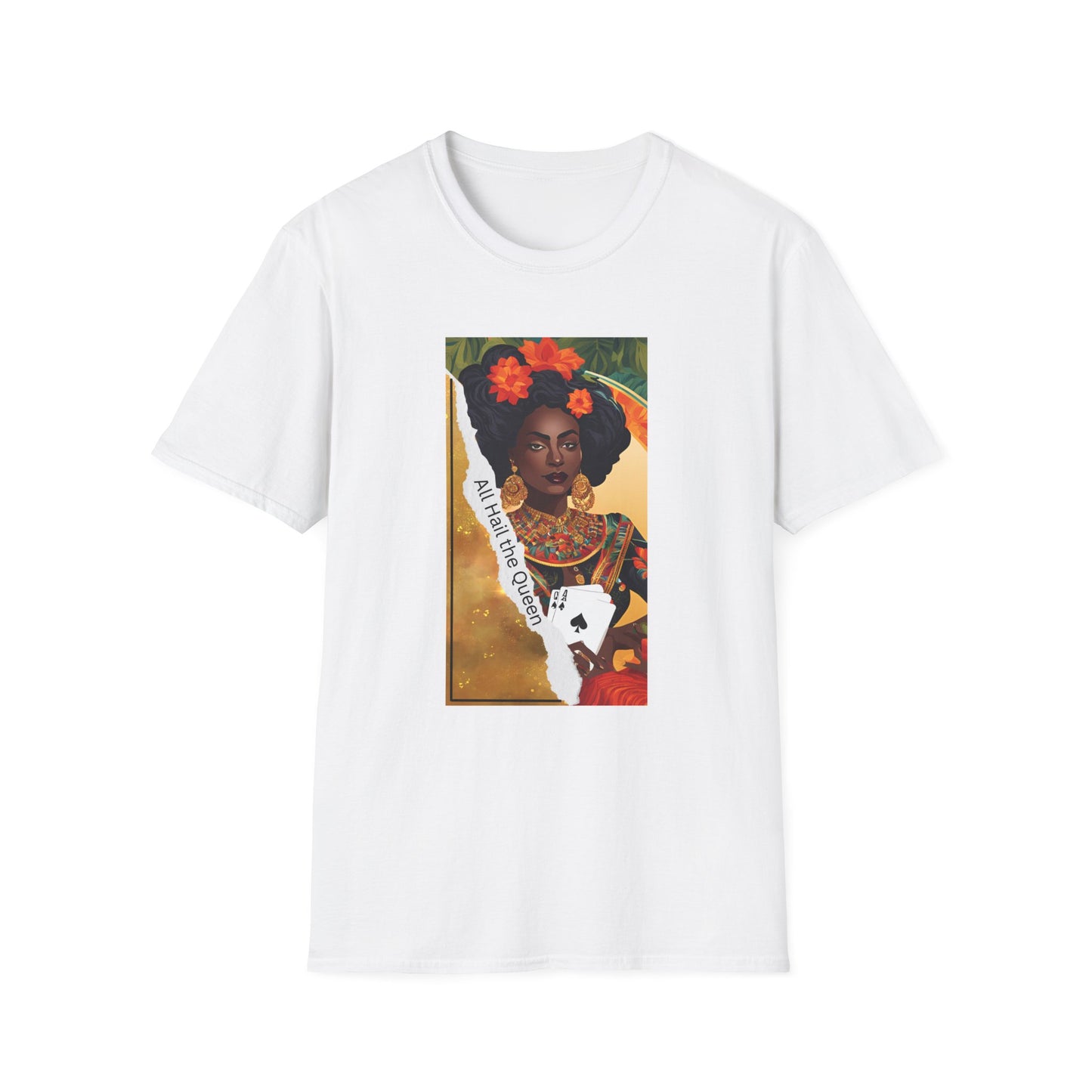Spades Playing Cards Unisex T-Shirt - All Hail the Queen Design