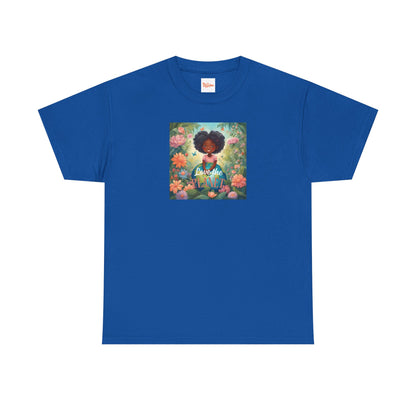 Graphic Tee Love the Planet Little Black Girl Holding Globe