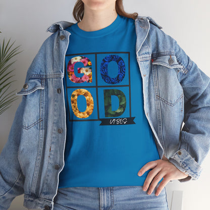 Good Vibes Flower Grid T-Shirt