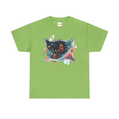 Just Breathe Unisex Tee - Graphic of Black Woman in the Bath