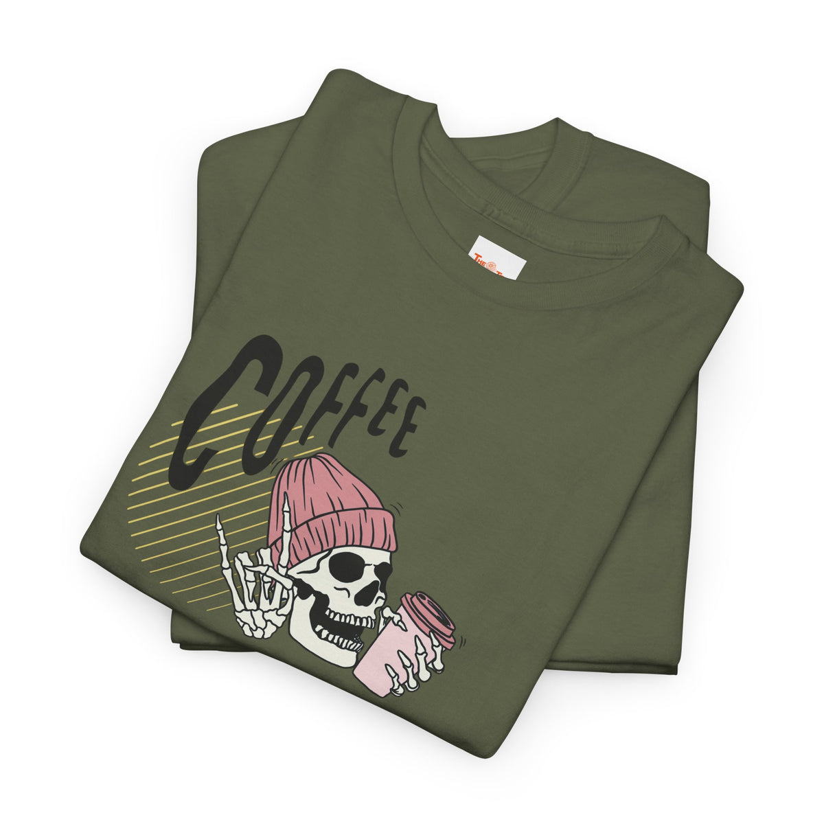 Coffee Please Skeleton T-Shirt — Skeleton Holding Coffee Graphic Tee