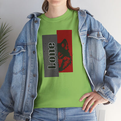 Lone Wolf Half-Face Graphic Tee — Wolf Face Men's Shirt