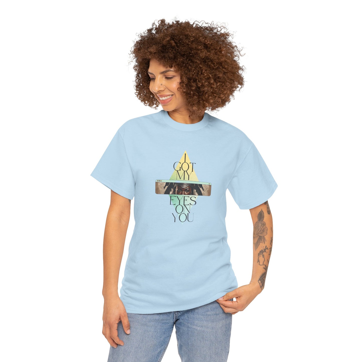Eyes Graphic Tee, Black Woman Art
