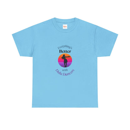 Hula Dancer Tee - Sunset Silhouette Graphic Unisex T-Shirt