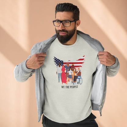 We the People Unisex Crewneck Sweatshirt American Flag Eagle Graphic