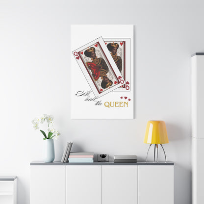 Canvas Print, Queen of Hearts Playing Card Graphic