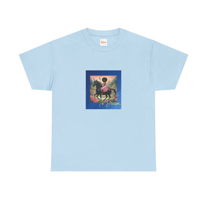 Dreamy Tee - Black Princess Unicorn Design