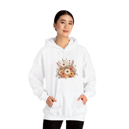 Autumn Floral Spray Hoodie — Fall Flowers Sweatshirt