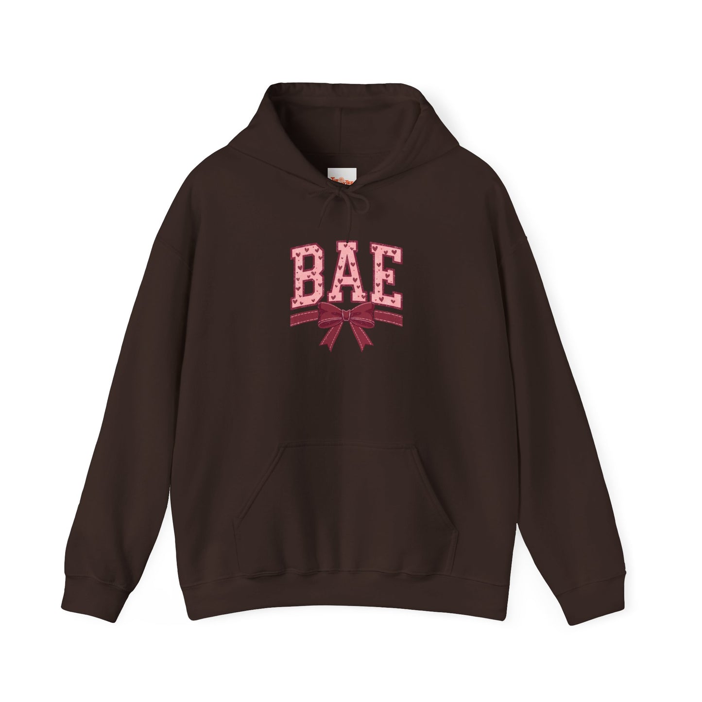 Bae Pink Bow Hoodie — Cute Graphic Pullover for Couples & Gifts