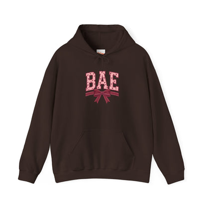 Bae Pink Bow Hoodie — Cute Graphic Pullover for Couples & Gifts