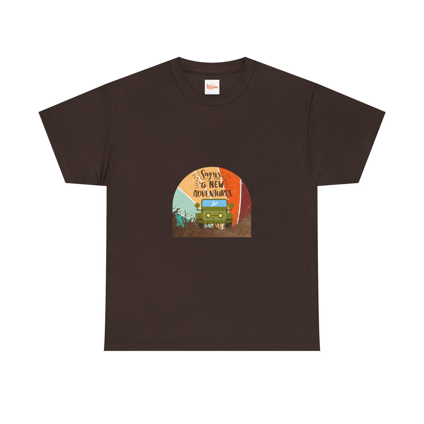 Adventure Tee - Say Yes to Adventure Graphic Jeep Unisex Heavy Cotton Tee