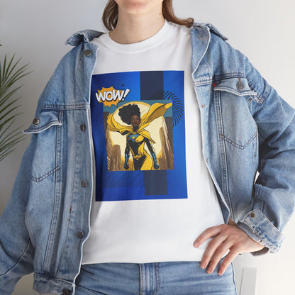 Yellow Wow! Superhero Graphic Tee