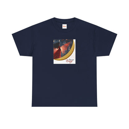 Find Your Wings T-Shirt — Black Woman Night Forest Graphic Tee with Glitter Wings