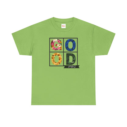 Good Vibes Flower Grid T-Shirt