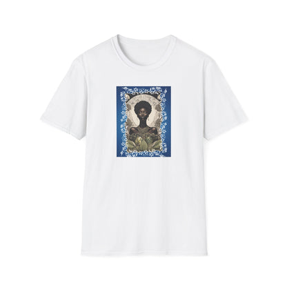 Black Woman Flower Frame T-Shirt