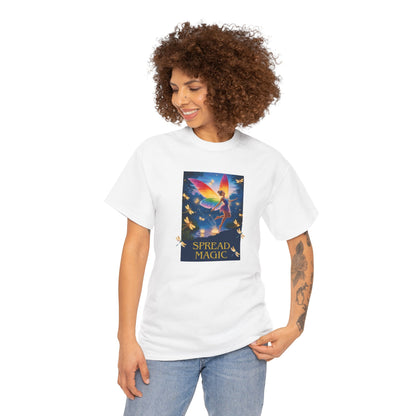 Spread Magic Fairy T-Shirt — Rainbow Wings Graphic Tee