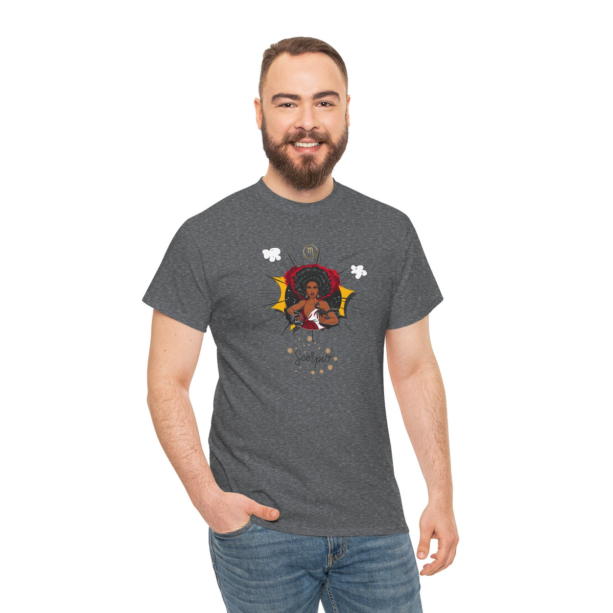 Scorpio Black Woman Zodiac T-Shirt — Scorpio Traits Graphic Tee