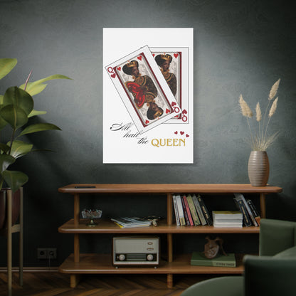 Canvas Print, Queen of Hearts Playing Card Graphic