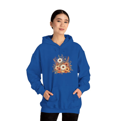 Autumn Floral Spray Hoodie — Fall Flowers Sweatshirt