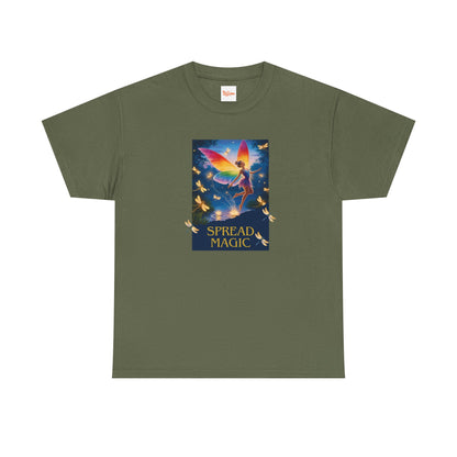 Spread Magic Fairy T-Shirt — Rainbow Wings Graphic Tee