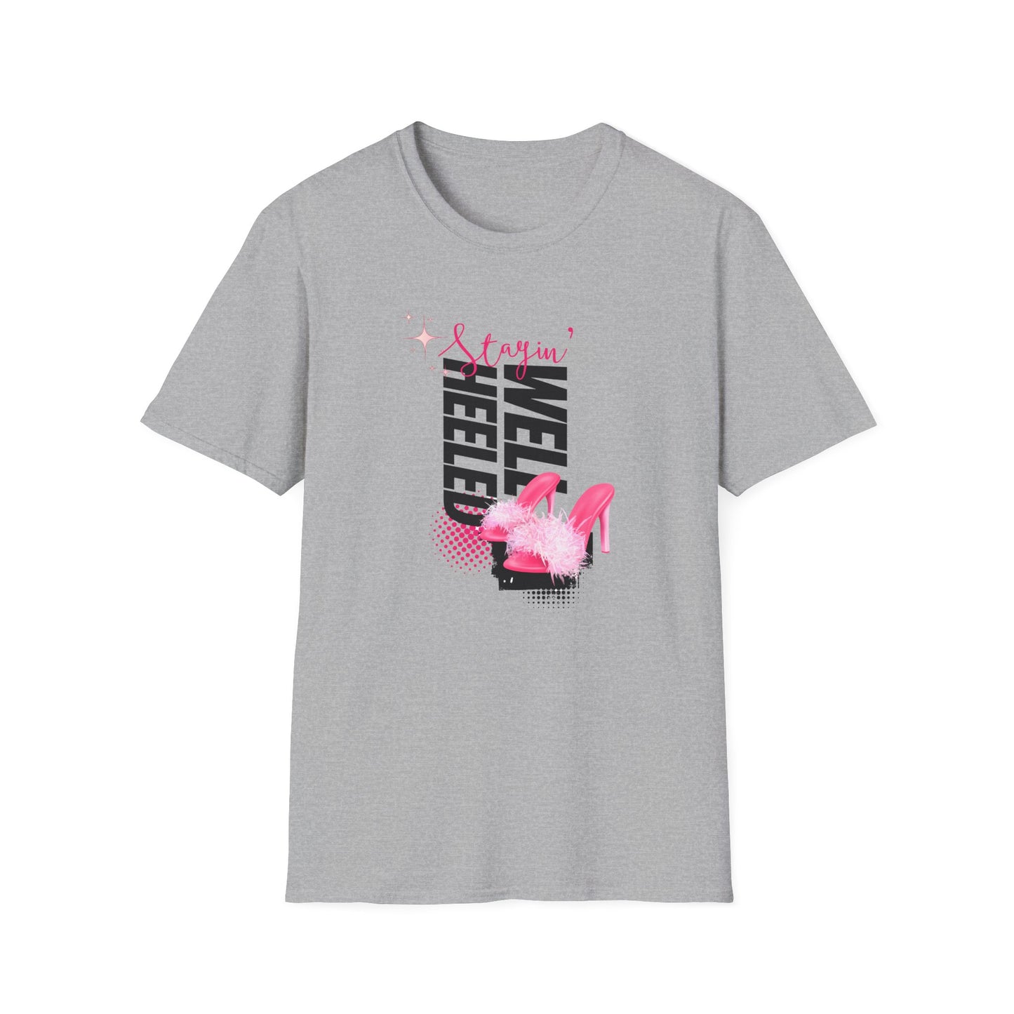 Pink High Heels T-Shirt - Stayin' Well Heeled Design