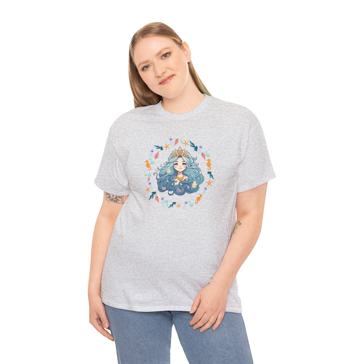 Mermaid Face Tee — Sea Life Graphic T-Shirt