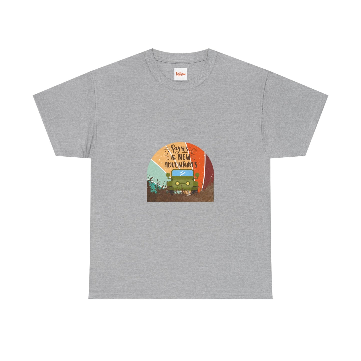 Adventure Tee - Say Yes to Adventure Graphic Jeep Unisex Heavy Cotton Tee