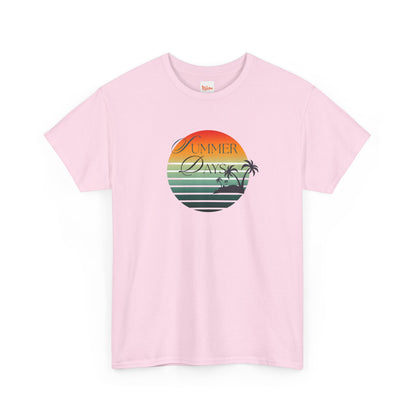 Palm Tree Tee - Summer Days Unisex Heavy Cotton Tee