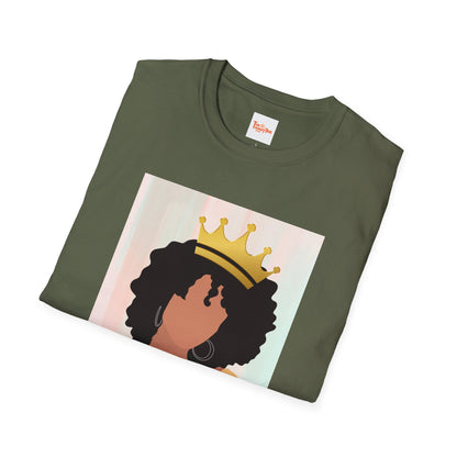 Crown Queen T-Shirt, Afro Art, Black Woman T-Shirt