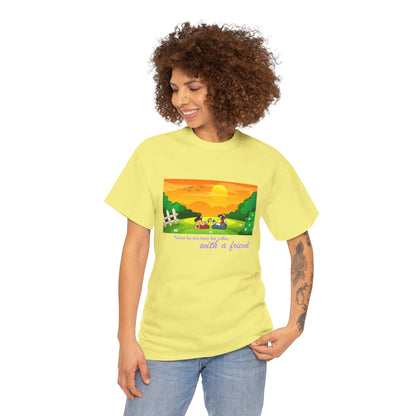 Coffee with a Friend Tee — 'Never Be Too Busy for Coffee' Sunset Park Graphic