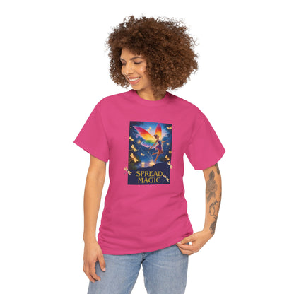 Spread Magic Fairy T-Shirt — Rainbow Wings Graphic Tee