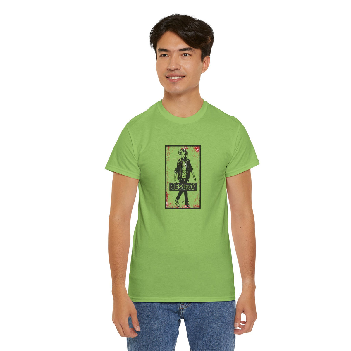 Punk Rock 'Destroy' Tee — Graphic Band-Style T-Shirt